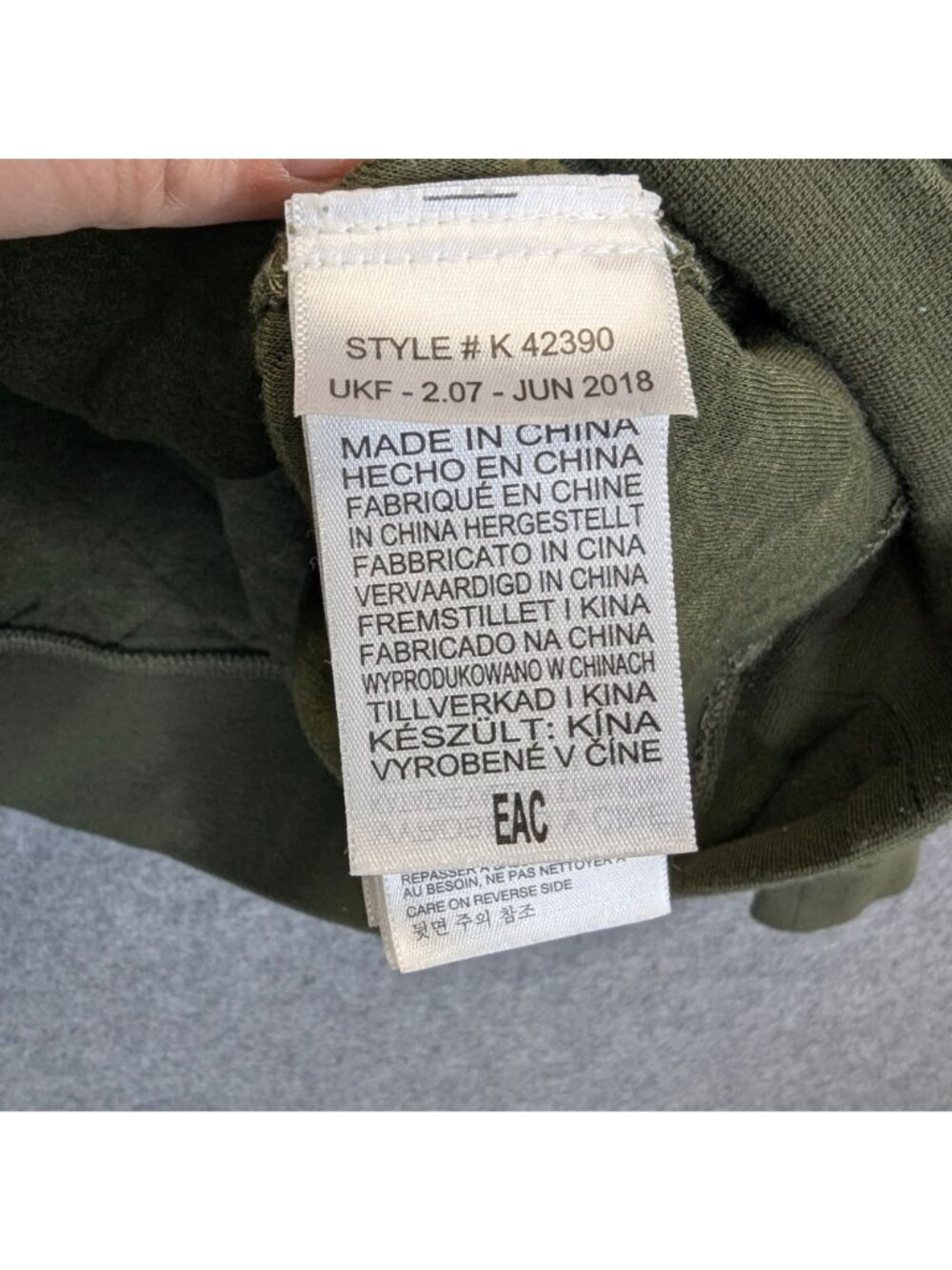 Marmot Mens Large Green Quilted Pullover Hoodie Hooded Sweatshirt - Picture 4 of 8
